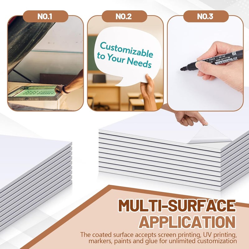 Pushglossy 25 Sheets Self Adhesive Foam Board 18 x 24 x 3/16" White Self-Adhesive Tack Foam Boards Large Free Mounting Poster for Crafts Presentation Vision Board Signboard and Party Decorations - Image 5